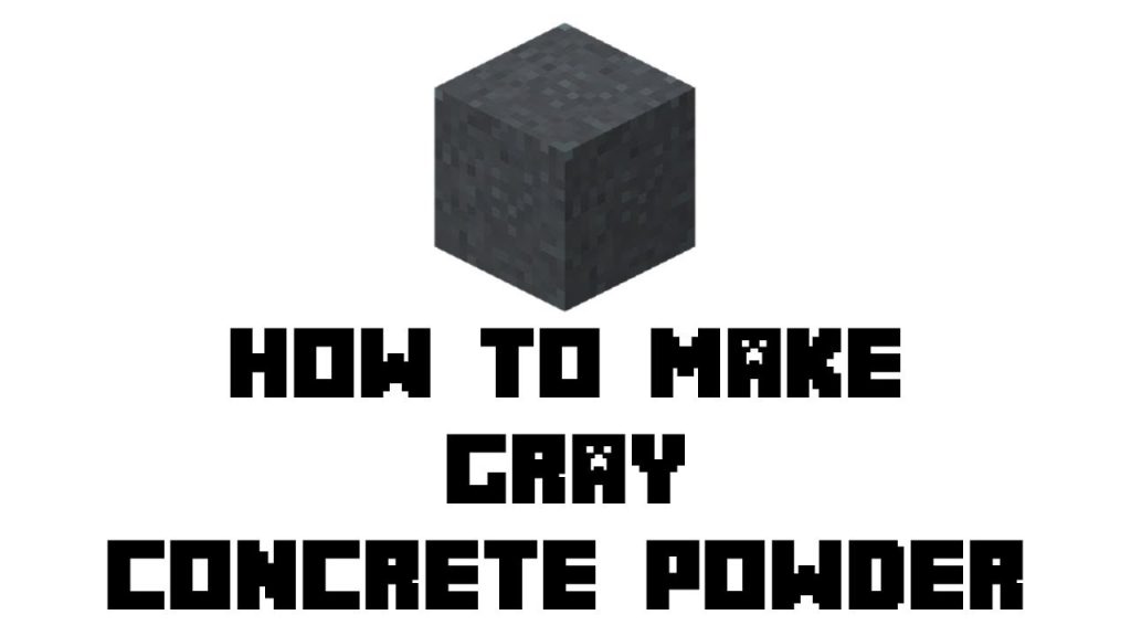 Minecraft gray concrete powder recipe